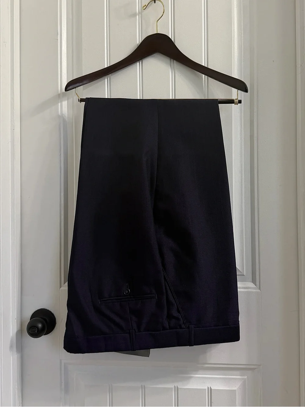 Gino Capeli Men’s Dark Purple Suit Blazer 46L Pants 41X30